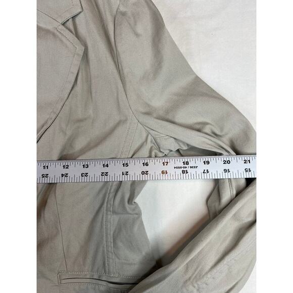 LL Bean Blazer Womens Size 4 Tan Khaki Button Jacket Workwear Dresswear Career - Picture 3 of 10